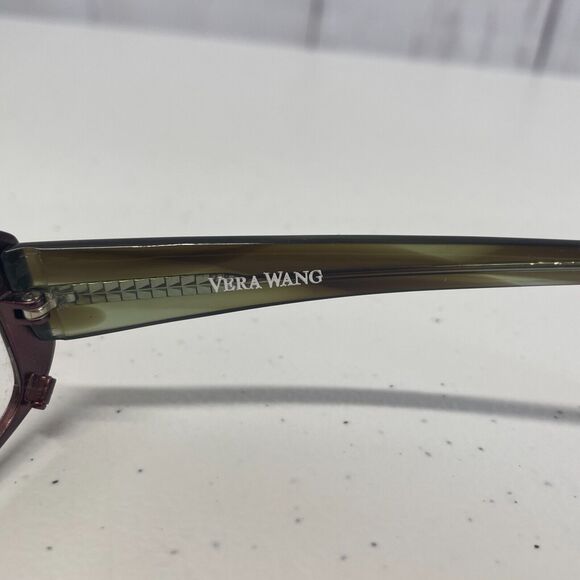 VERA WANG Eyeglasses Frames Titanium V014 Metalic Brown and Smoke 52-16-137 - Picture 3 of 5